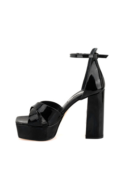 Desa Women's Black Heeled Evening Dress Sandals