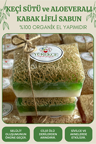 Doğal Kabak Lifli Sabun Keçisütlü Ve Aloeveralı 2 Adet