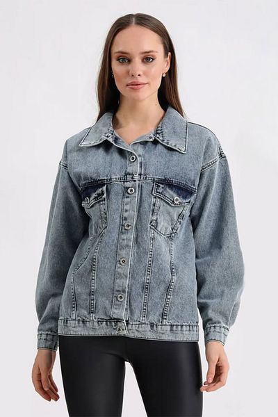 Hatun Atila Jachetă de blugi cu imprimeu Simpsons pe spate 7684