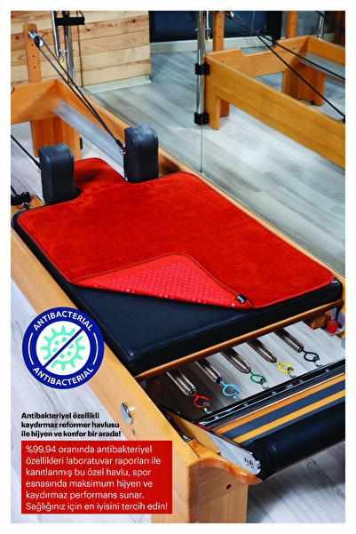 RAINBO Antibakteriyel Kiremit Rengi Pilates Reformer Havlusu Nonslip Reformer...