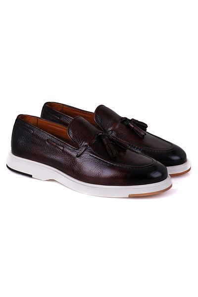 Desa Ανδρικά δερμάτινα casual παπούτσια Dania Brown