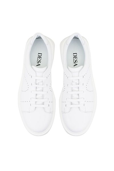 Desa Ανδρικά δερμάτινα αθλητικά παπούτσια Parker White