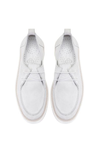 Desa Blance White Γυναικεία Casual Suede Δερμάτινα Παπούτσια