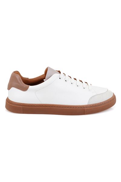 Desa Pantofi sport din piele albă de damă