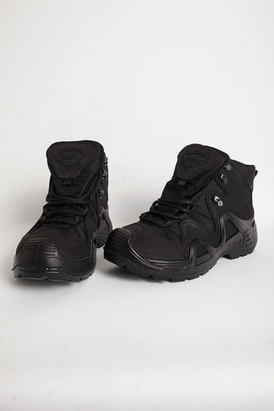 Scooter P1492ns Ανδρικές μαύρες γνήσιες αδιάβροχες μπότες τακτικής Nubuck