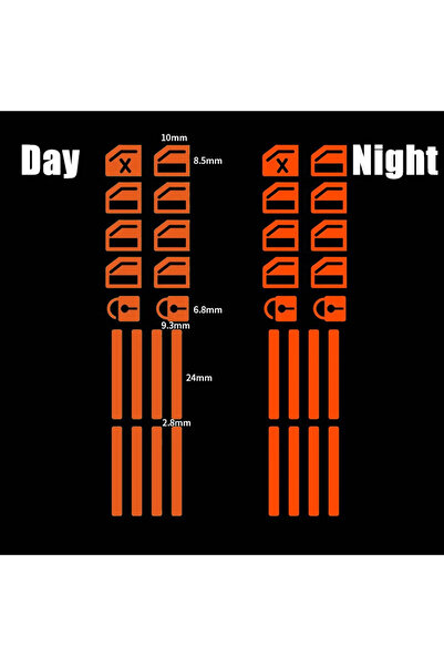 Choice 18 قطعة برتقالية 18 قطعة/مجموعة ملصقات أزرار رفع نافذة باب السيارة الم...