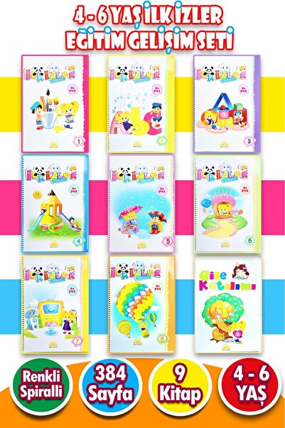 Harika Çocuk Yayınları 4 - 6 Yaş Ilk Izler Eğitim Seti - 9 Kitap -384 Sayfa