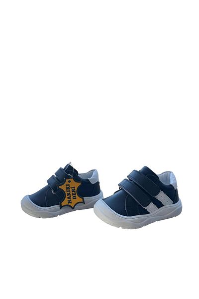NİNO BEBE Zymela First Step Boy Genuine Leather, Orthopedic Sole, Flexible Shoe