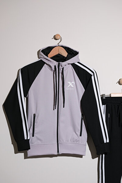 Zaziko Kids Unisex Dalgıç Kumaş Spor  Çocuk Eşofman Takımı ESF.2525-Z