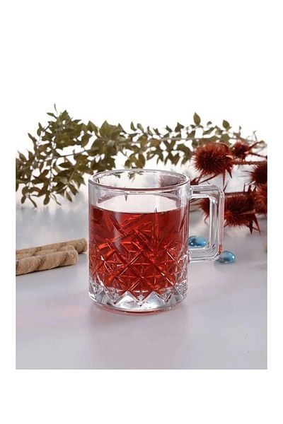 Paşabahçe 55462 Timeless Glass Mug with Handle 250 Cc Set of 2