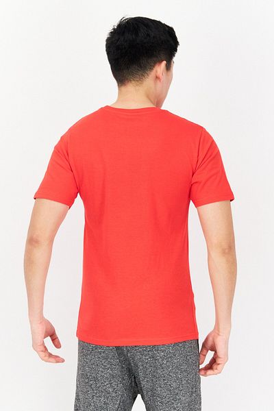 Spyder Men Crew Neck Short Sleeve Brand Logo T-shirt, Red