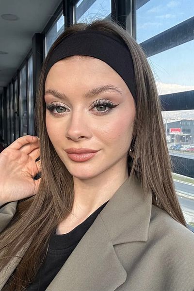 TAKIŞTIR Banda de păr lată de culoare neagră