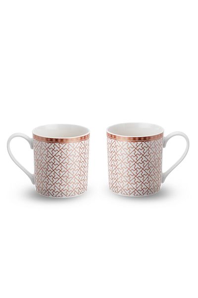 HIC Ceramic Tea And Coffee Mug Set 385ml 4 Piece