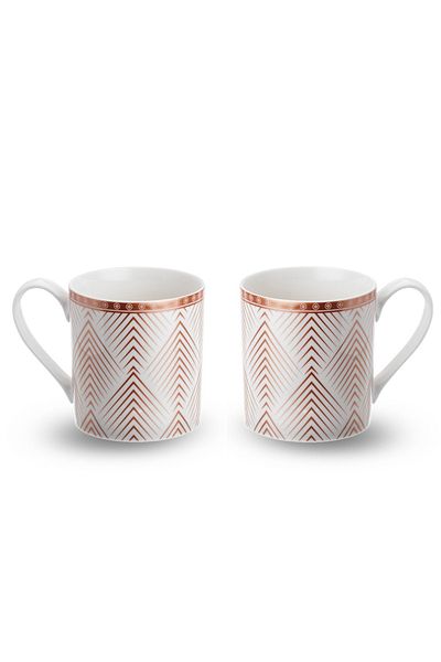 HIC Ceramic Tea And Coffee Mug Set 385ml 4 Piece