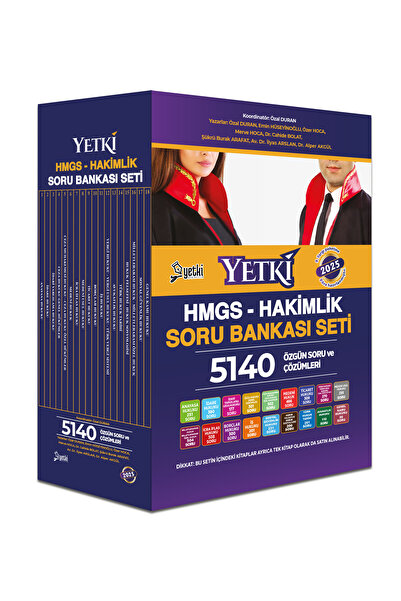 Yetki Yayıncılık Yetki 2025 Hmgs Ve Hakimlik Soru Bankası Seti