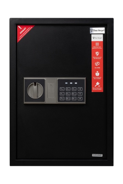 DAS SIEGEL Çelik Elektronik Şifreli Ve 2 Anahtarlı Para Değerli Eşya Ofis Ev Otel Kasası 50dsb