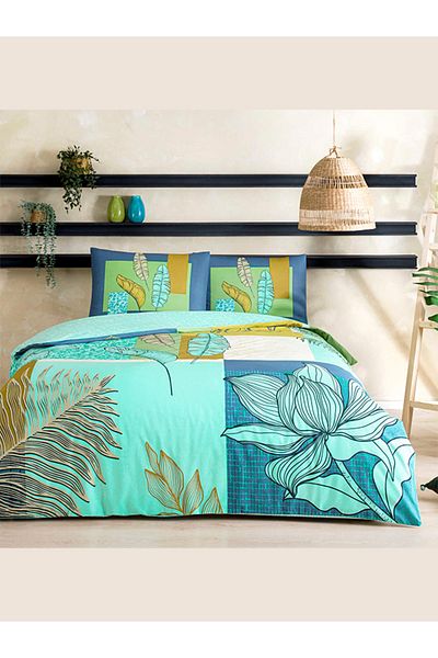 Taç Σετ Παπλωματοθήκη Monstera Mint - Young Fashion