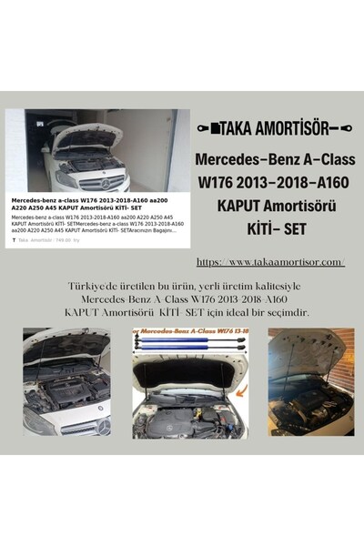 TAKA AMORTİSÖR Mercedes-benz a-class W176 2013-2018-A160 aa200 A220 A250 A45 KAPUT Amortisörü KİTİ- SET