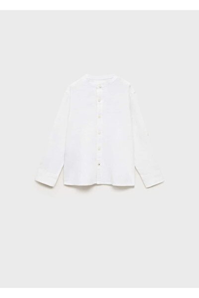 MANGO Baby Slim fit keten gömlek