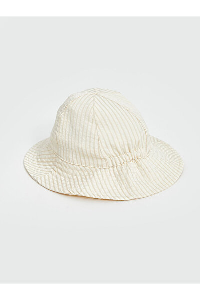 LC Waikiki LCW baby Bej Kız Bebek Çizgili Bucket Şapka