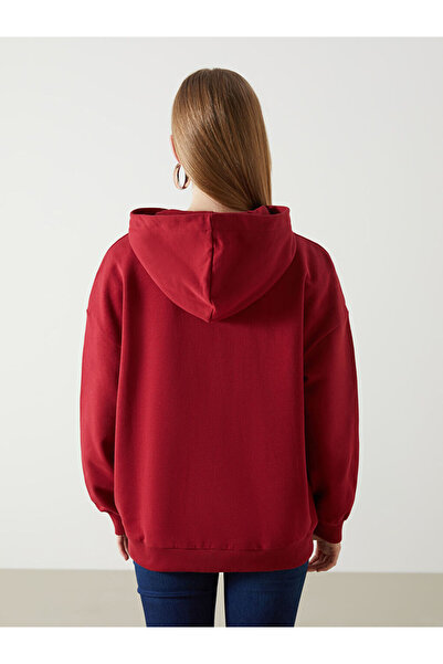 LC Waikiki Düz Oversize Kadın Hoodie