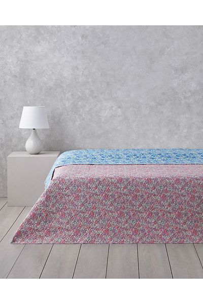 English Home Cuvertură Floral Twilight Dublă Multifuncțională 200x220 cm Albastru