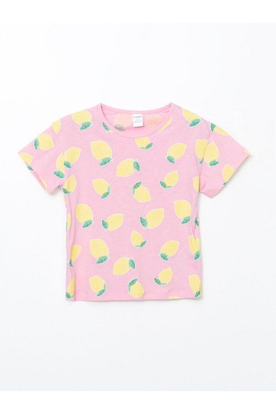 LC Waikiki Lcw Lemon Printed Girl's T-Shirt and Shorts Pack of 2