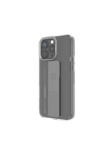 Levelo Graphia Imd Silicone Grip Case For iPhone 16 Pro Max- Gray