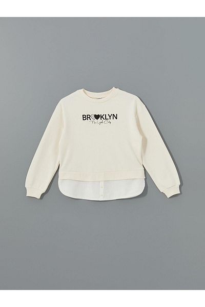 LC Waikiki Crew Neck Girl's Sweatshirt and Tights