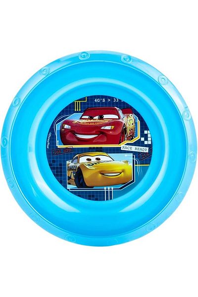 AKDC Snack Plate Cars L(16cm) xW(16cm) xH(3cm) Blue