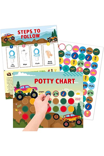 COOYA Potty Training Chart for Toddler,Potty Chart for Kids with Stickers,As A Reward for Boys Girls