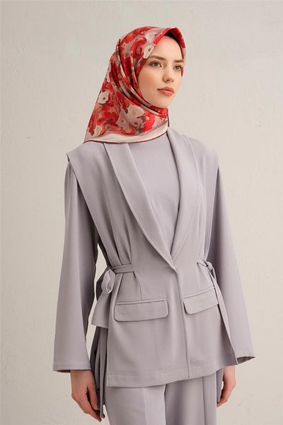 Armine Patterned Pure Silk Sura Scarf