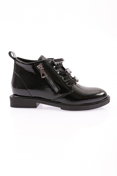 DGN 220-22k Women's Lace Up Side Zipper Ankle Boots