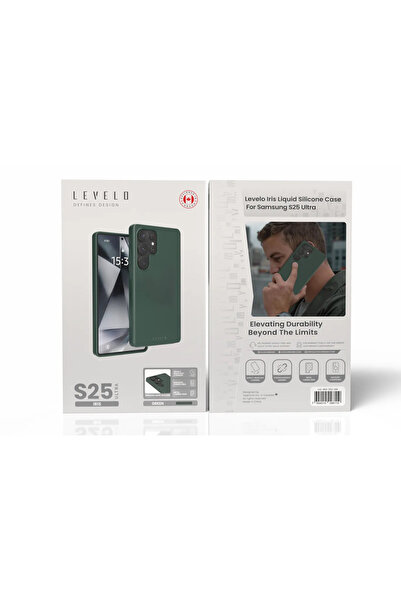 Levelo Iris Liquid Silicone Case For Samsung S25 Ultra - Green