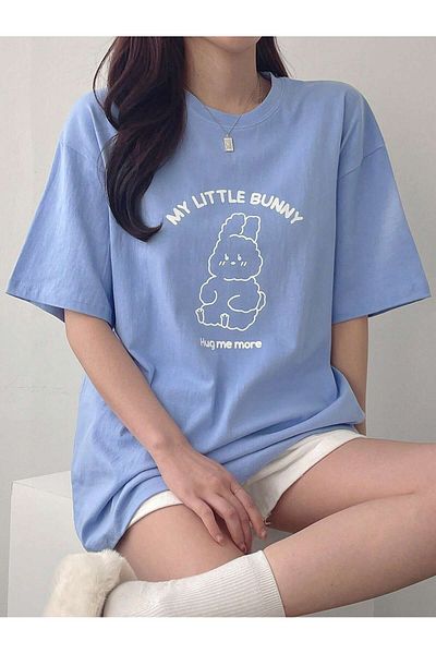 uyguntarz Μπλουζάκι Unisex My Little Bunny με εμπριμέ σχέδιο