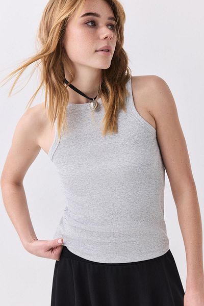 Trendiz Women's Cotton Strappy Halter Neck Basic Tank Top Grimelange 9011