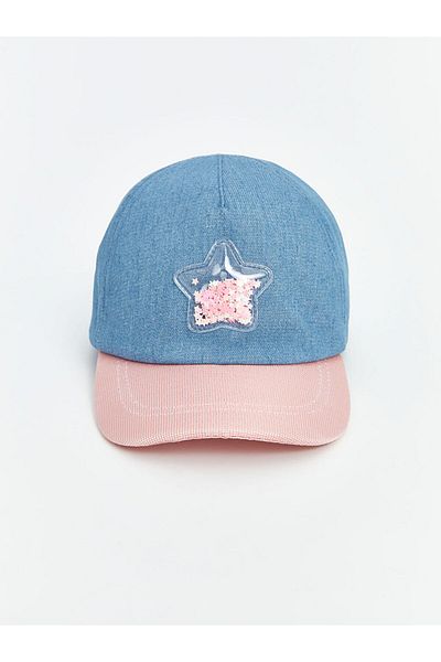 LC Waikiki Lcw Baby Blue Star Printed Baby Girl Cap Hat