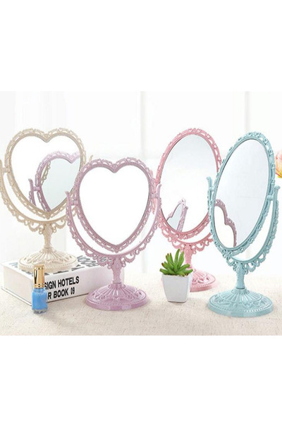 Flower Toys Antika Vintage Avrupa Tarzı Küçük Boy Çift Taraflı Masaüstü Makya...