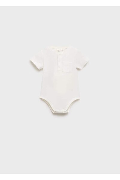 MANGO Baby Mao yaka pamuklu body