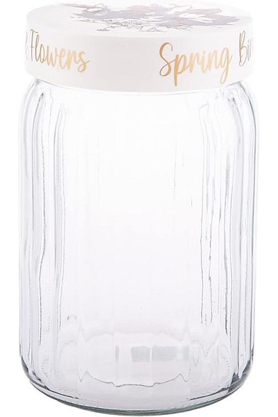 AKDC Stylish Glass Storage Jar For Kitchen - Transparent & Durable M531