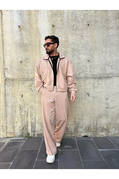 MİS MODA Men's Stripes Tracksuit