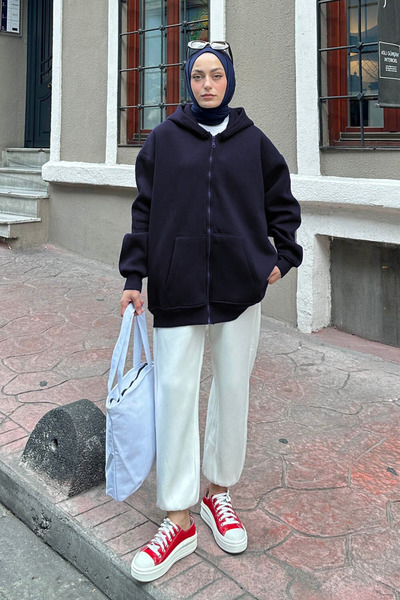 BayBayan Ženski TAMNOMAJEĐUZI B Bez štampe Jednobojni O Oversize kroj Kardiga...