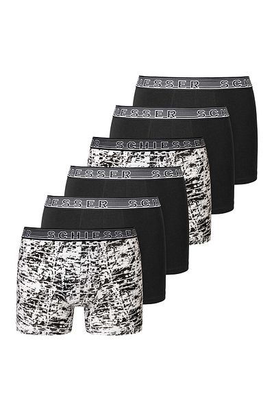 Schiesser Jungen Shorts 6er Pack - Serie "95/5", Unterhose, Bio-Baumwolle
