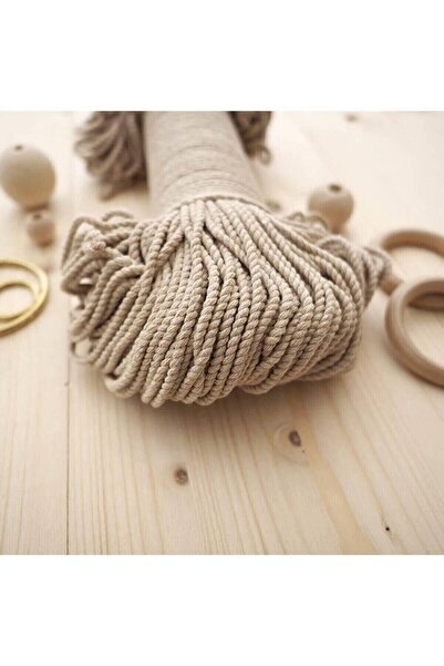 YENİ HEDİYELİK DÜNYAM 3 Mm 50 Metre Jüt Halat Ip Dekoratif Hasır Ip Kendir