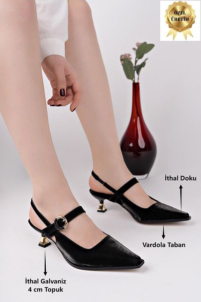 AYS SHOES Luxury Imported Texture Vardola Sole Mini Heel Women's Shoes