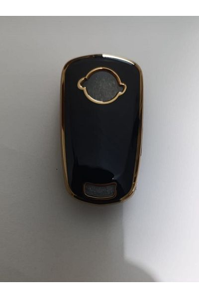 GMA KEYS Opel Vectra C 3 Button Switchblade Nano Switch Protection Case Black Gold Color