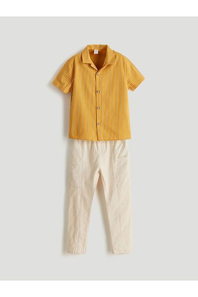LC Waikiki Boys' 2'Rs Set: Striped Shirt and Pants