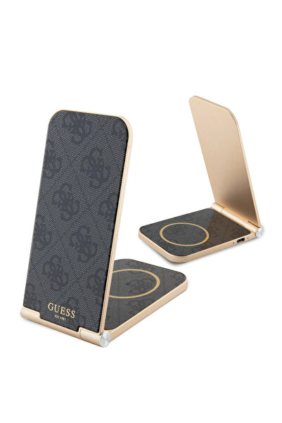 CG Mobile Guess 15W Magnetic Desk Charger With 4G Pattern - Black