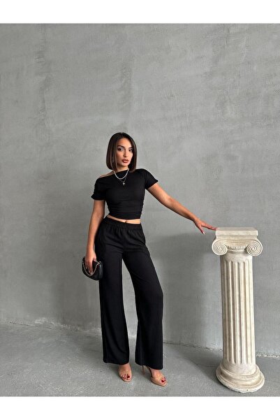 Jeevee Komplet pantalona sa jednim ramenom Skraćeni kroj i Široke nogavice