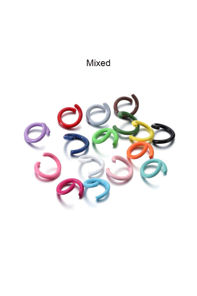 Choice 8mm X 100pcs Mixed 100Pcs/Lot 1.2x8mm Colorful Metal Jump Rings Open S...